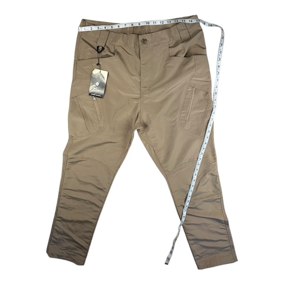 Tactical Outdoor Hiking Pants XL Khaki Ripstop Zip Pockets NWT - Picture 5 of 11